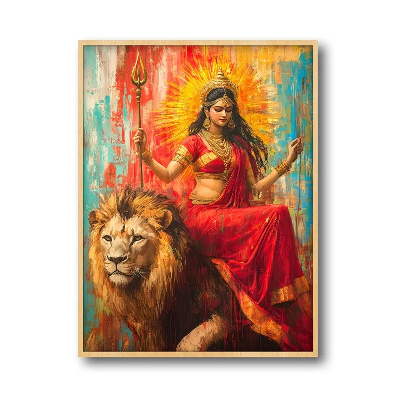 Vanagopala Spiritual Archival Paper Wall Painting - Natural Brown Frame media 5