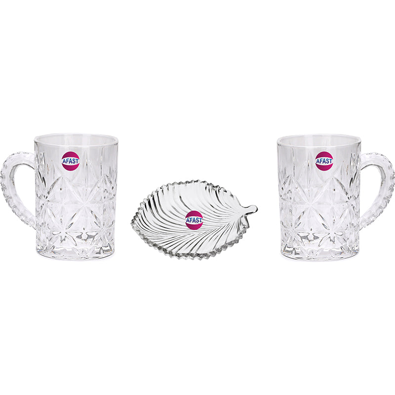 Doro (450 ML) Beer Glass & Snack Plate Combo - Three Piece Set