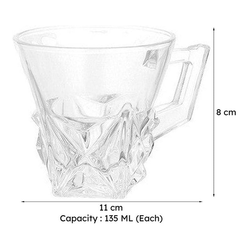 Calden Glass Tea Cup (135 mL Each) - Set Of Six media 10