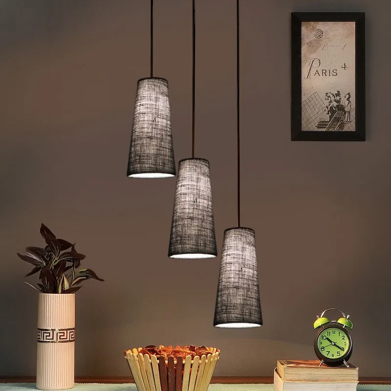 Nordic Neutral Triple Metal Ceiling Lamp - Grey media 2