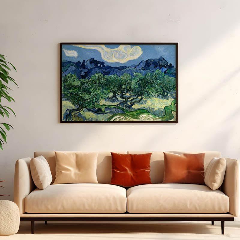 Olive Trees By Vincent Van Gogh - Black Frame