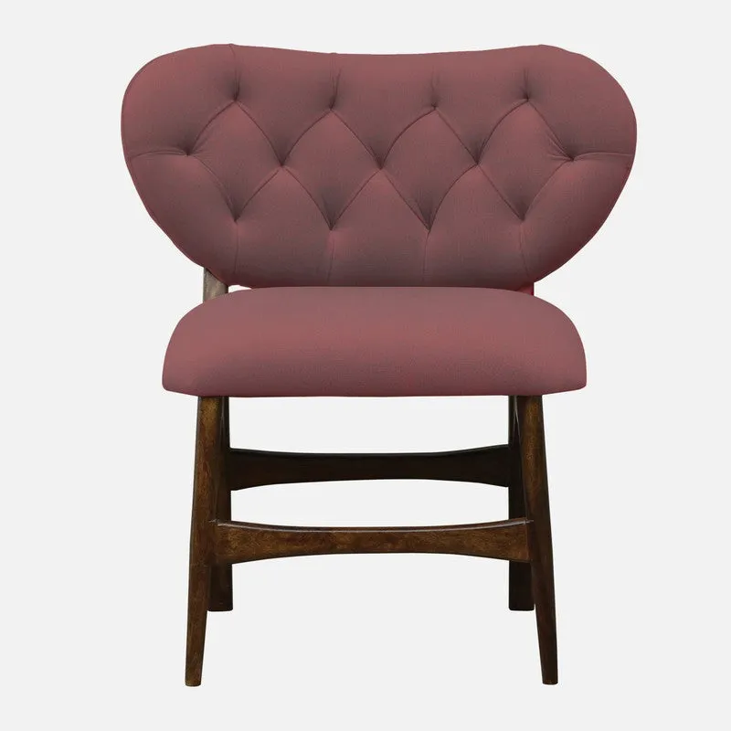 Racknest Rose Wood Accent Chair - Pink media 3