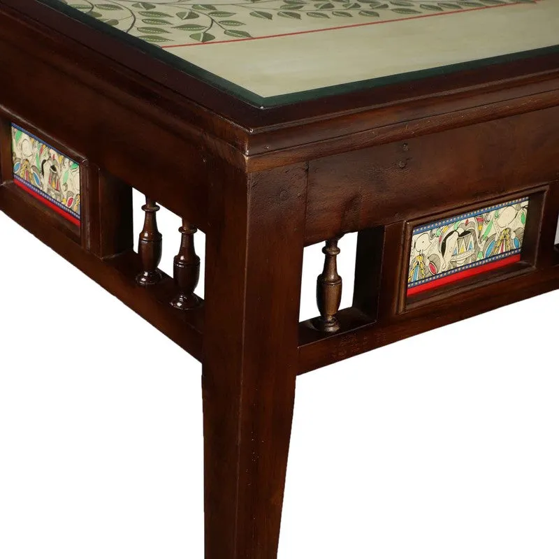 Peacock Teak Wood Center Table media 5