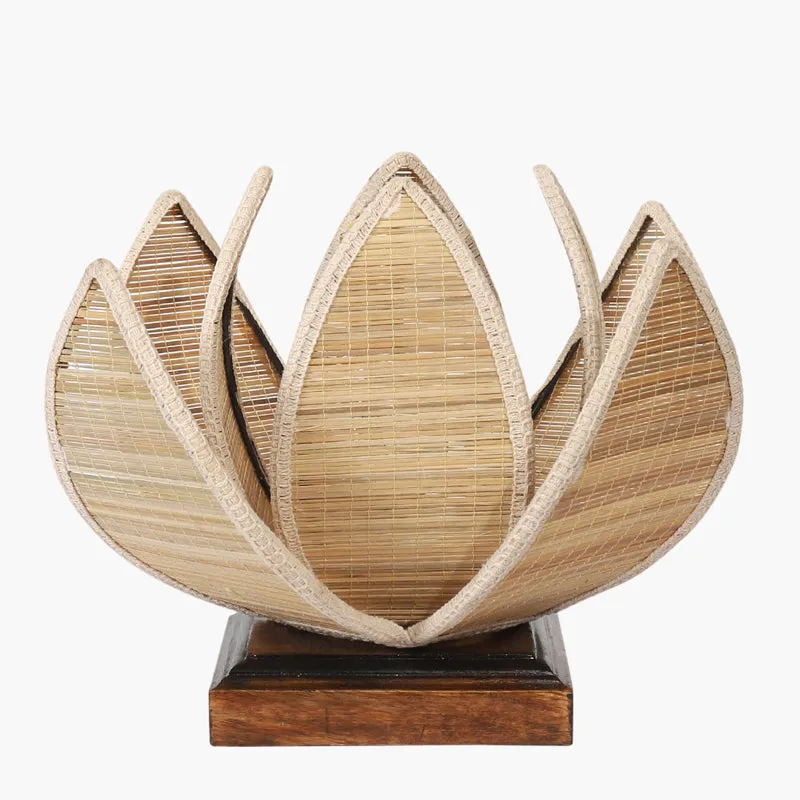 Ornexa Bamboo Rose Edge Table Lamp - Beige media 6