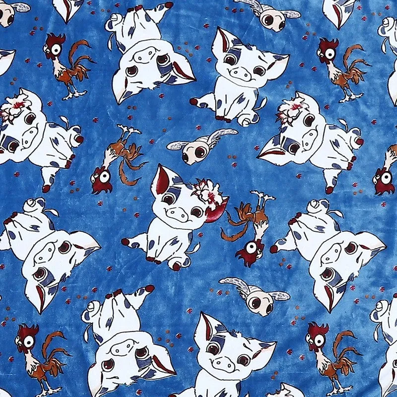 Monte Carlo Whimsical Cow Kids Blanket (Blue) - 600 GSM media 4
