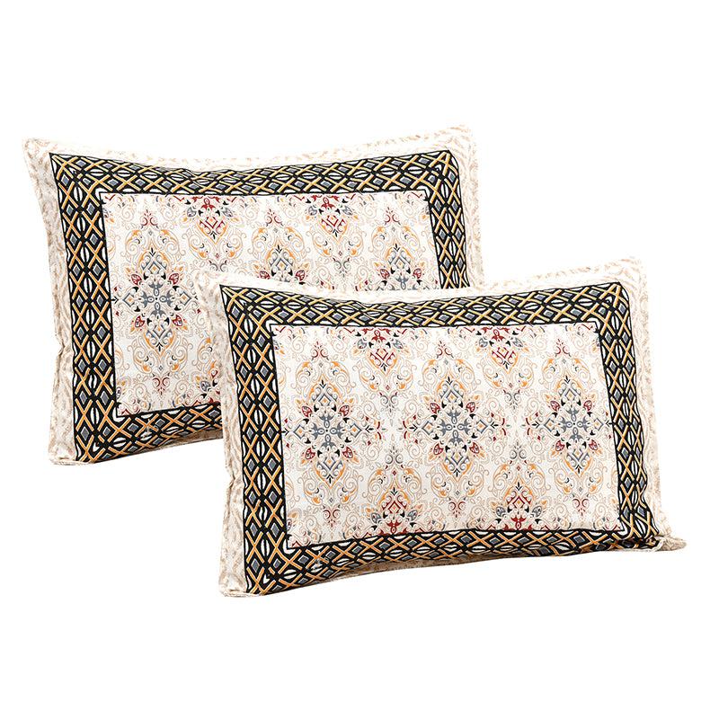 Rakta Ethnic Cotton Bedsheet (Ivory) - 180 TC media 5