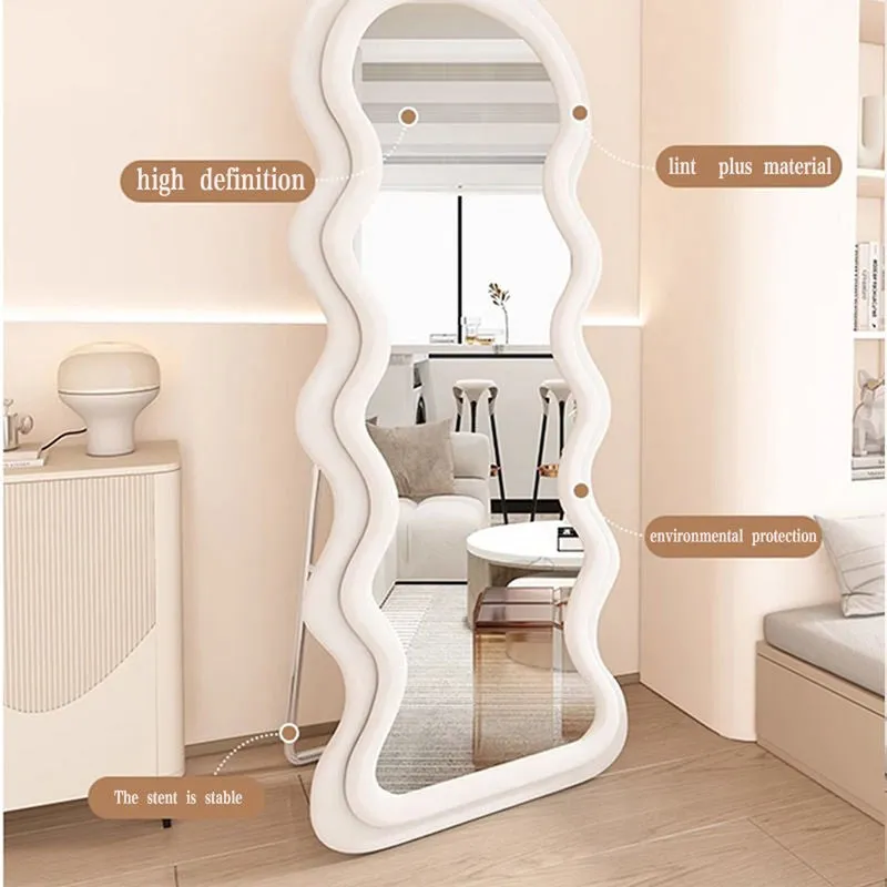 Ripple Edge Floor Mirror - Grey media 8