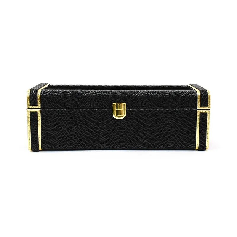 Tisquo I Faux Leather Watch Organizer - Black media 3