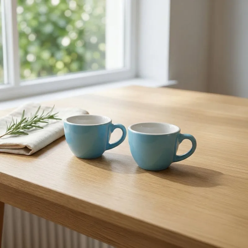 Expresso Ceramic Tea Cup (100 mL/Blue) - Set of Two media 1