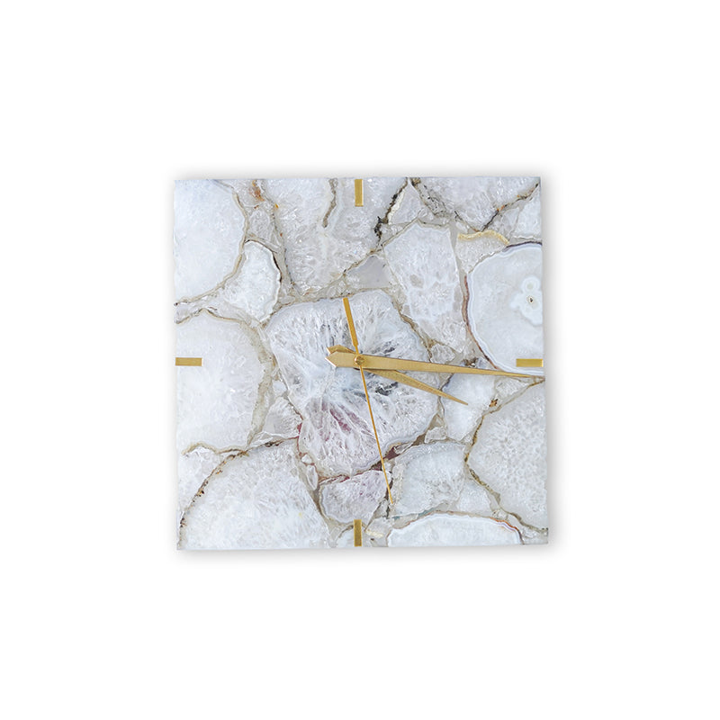 Andora Agate Wall Clock - White media 4