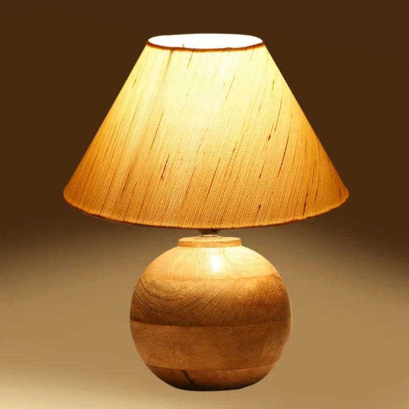 Cotin II Orb Cotton Table Lamp - OffWhite,Brown media 5