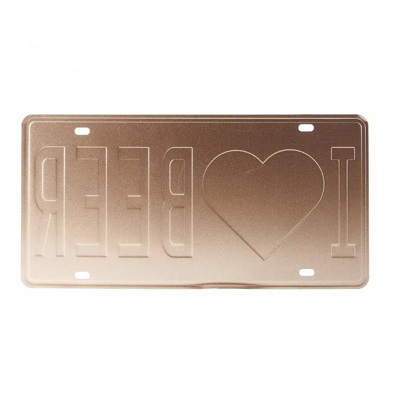 I Love Beer Retro Metal Wall Accent media 6