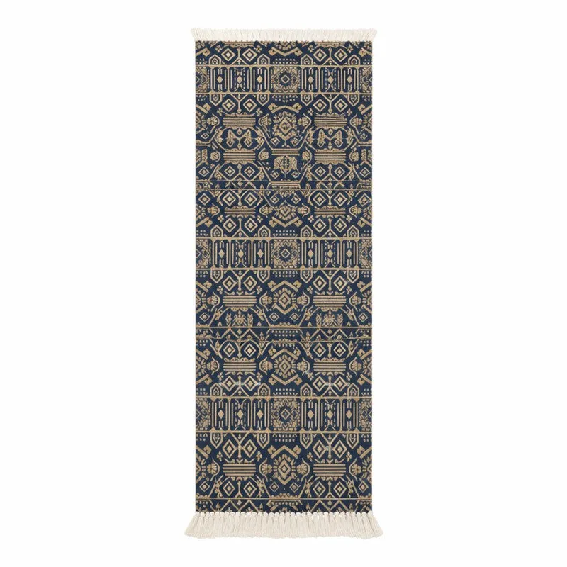 Indigo Geometric Runner Rug media 3