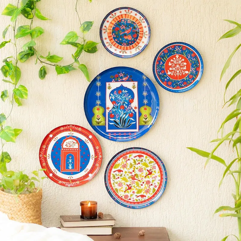 Jaipuri Charm Wall Plate - Set Of Five media 1
