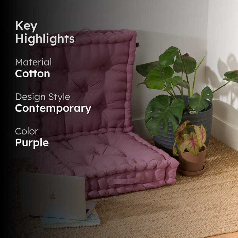 Marlon Floor Cushion (Lilac Purple) - Set Of Two media 2