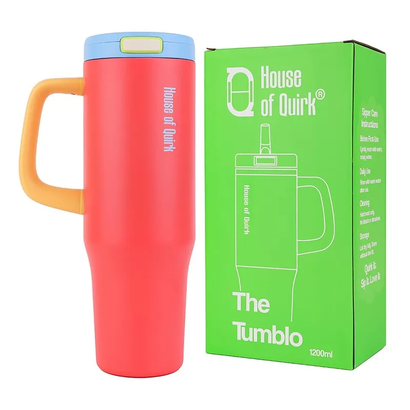 AuraGrip Stainless Steel Tumbler (1200 ML) - Orange media 5
