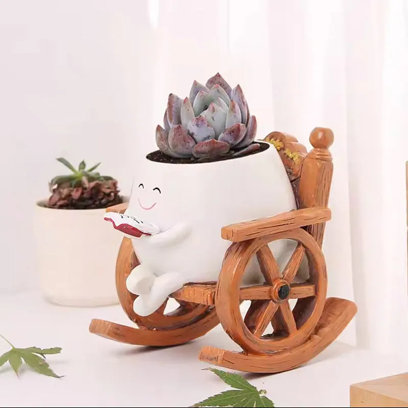 Rocking Chair Resin Planter media 9