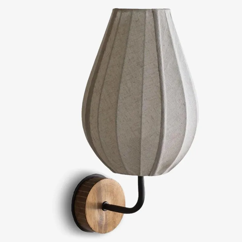 Orange Tree Bud Linen Wall Lamp media 4
