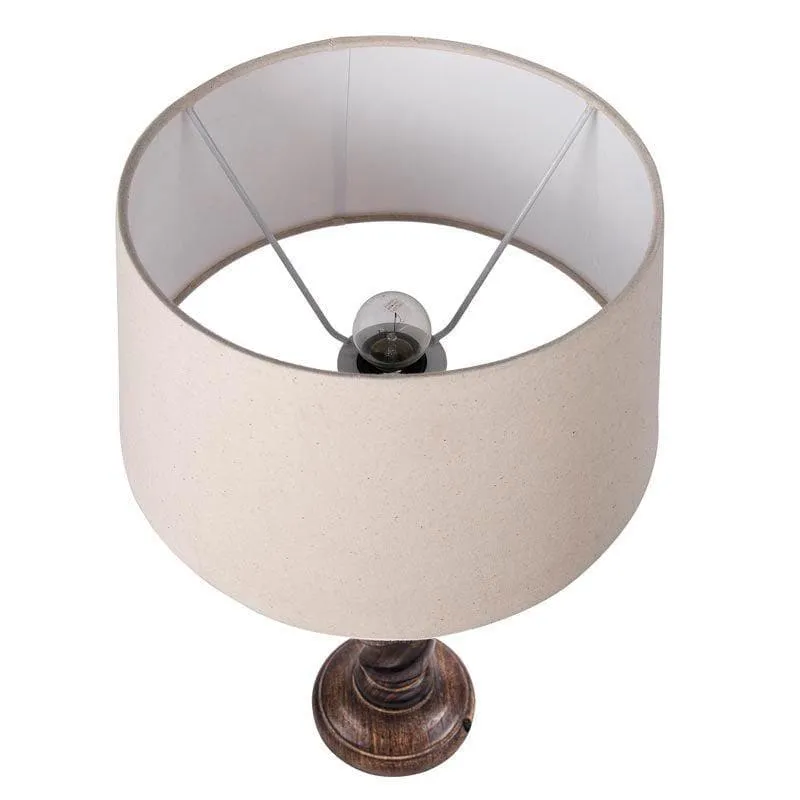 Aura Glimmer Fabric Table Lamp - Beige,Brown media 3