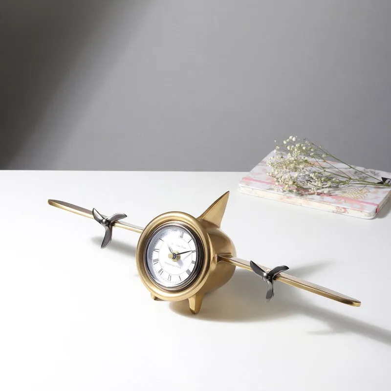 Fly Time Table Clock - Gold media 1
