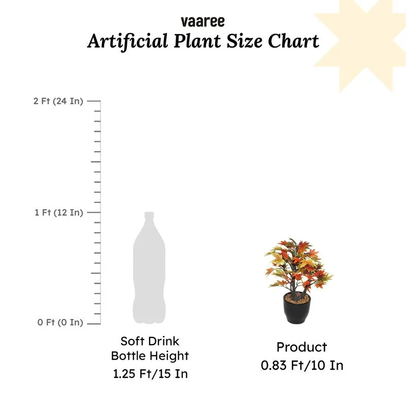 Artificial Multicolor Maple Bonsai Plant With Ceramic Pot - 0.8 Feet media 7
