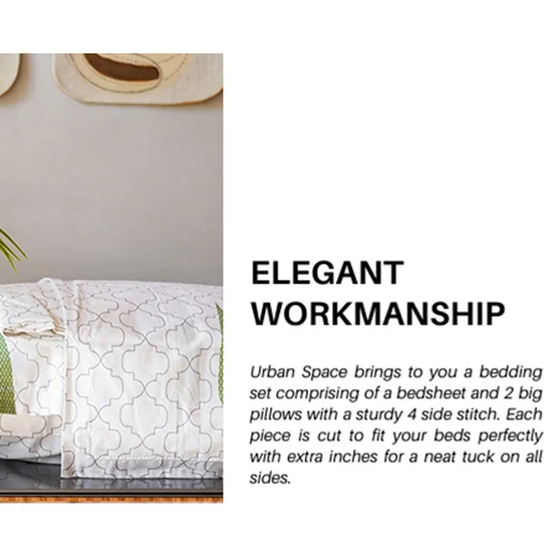 Urban Space Palm Fir Cotton Bedsheet - 200 TC media 12