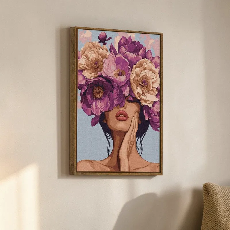 Petal Mirage Canvas Wall Art With Frame media 3