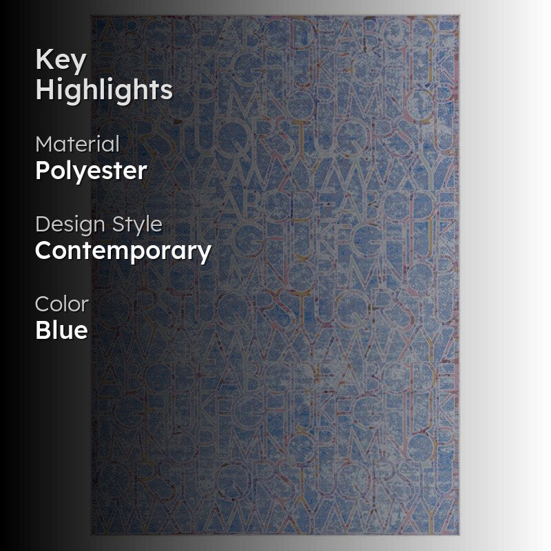 Alphabet Troop Carpet - Dark Blue media 2