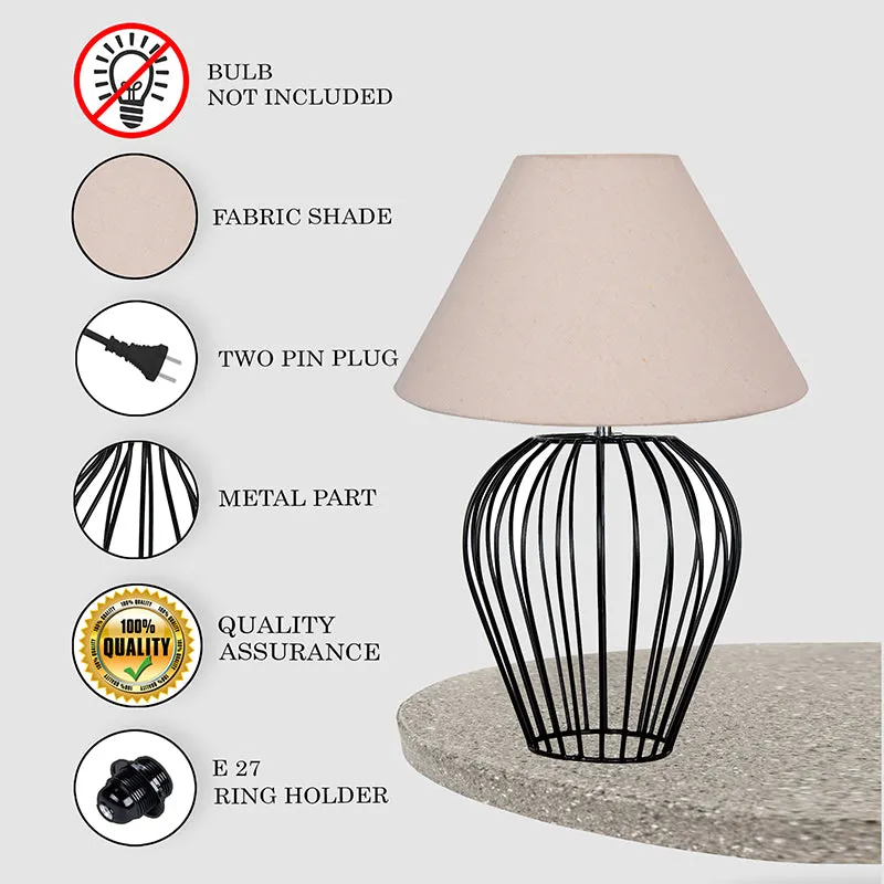 Spire Curve Metal Table Lamp - Beige,Black media 4
