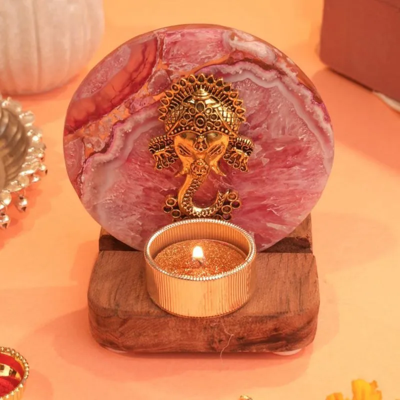 Divine Glow Ganesha Tealight Candle Holder media 4
