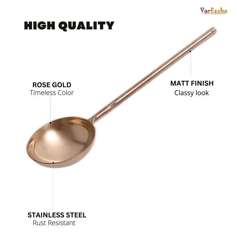 Zarif Stainless Steel Serving Spoon - Set Of Five media 6