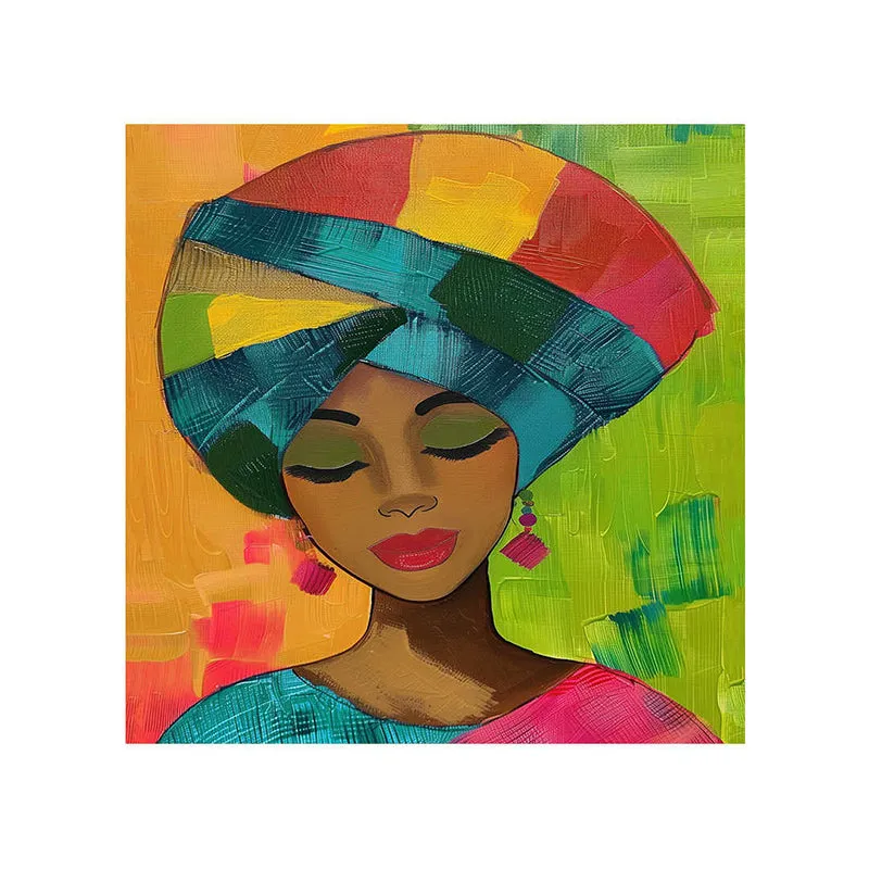 Black Woman Wall Painting media 5