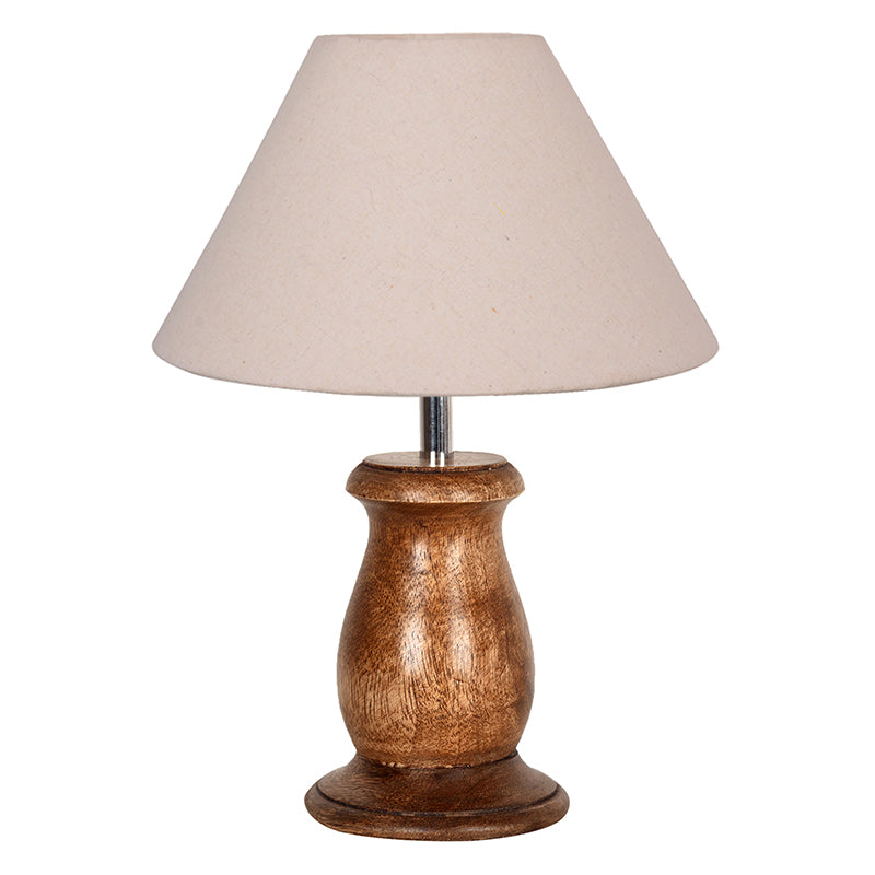 Elahim Wooden Table Lamp - Beige media 4