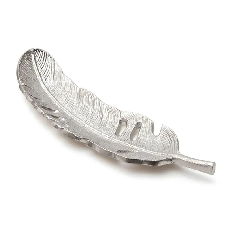 Silver Feather Decorative Tray media 5