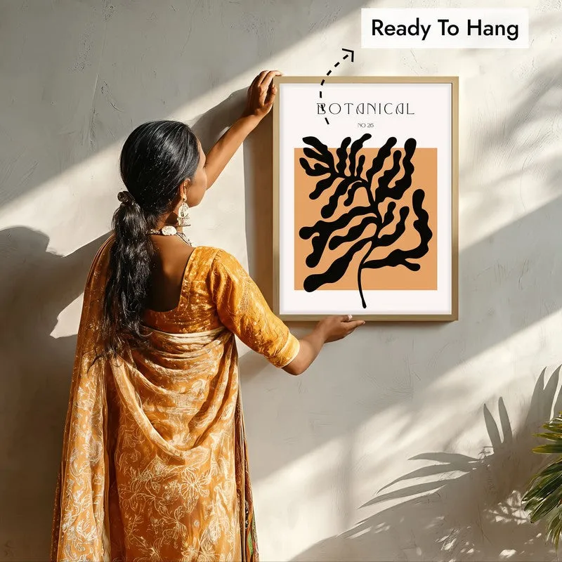 Living Rhythm Canvas Wall Painting With Brown Frame media 8