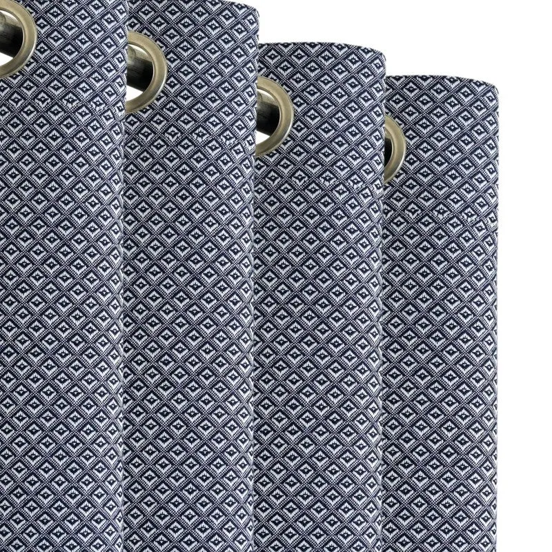 Form Ease Cotton Room Darkening Curtains (Navy Blue) - Set Of Two media 6