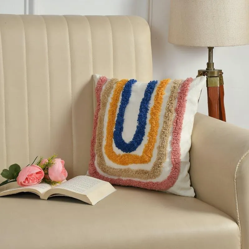 Rainbow Realm Tufted Cushion Cover media 2
