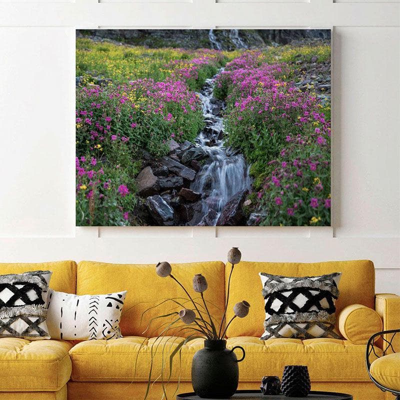 Mountain Wildflowers Canvas Wall Painting