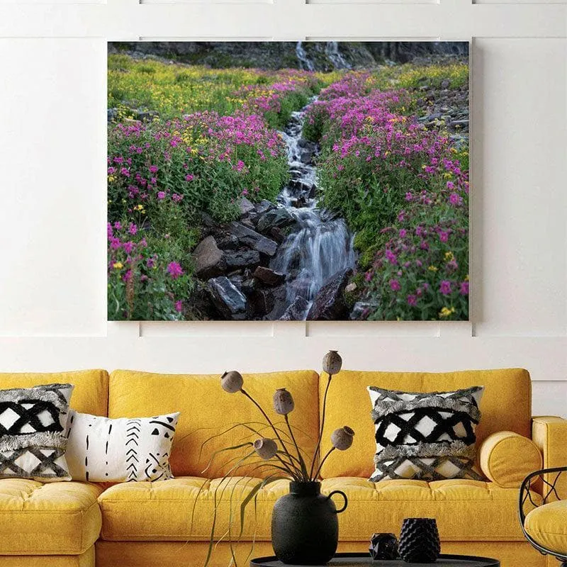 Mountain Wildflowers Canvas Wall Painting media 1