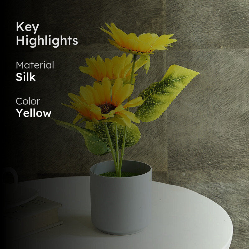 Eterna Petals Artificial Sunflower With Pot media 2
