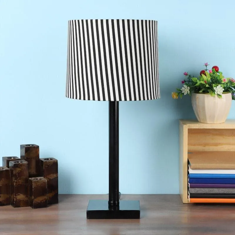 Zebro Monroe Fabric Table Lamp - Black,White media 3