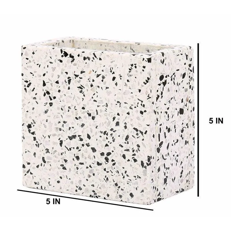 Square Terrazzo Hand Crafted Marble Planter media 5