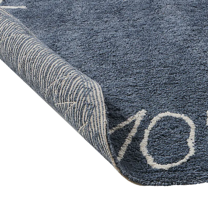 Alphabetica Tufted Cotton Area Rug - Blue media 5