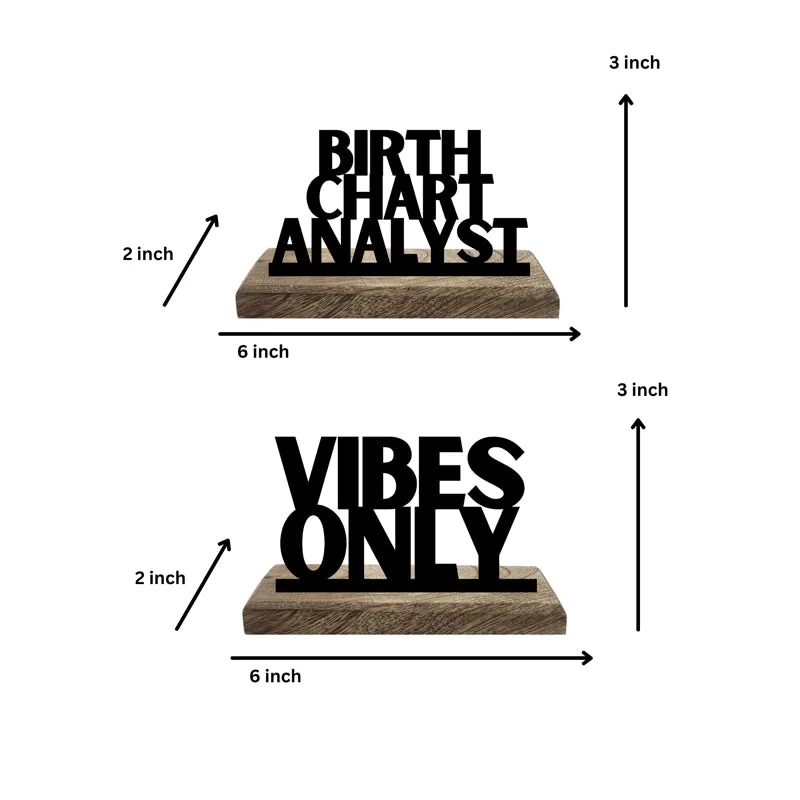 Vibes Only Typography Showpiece - Set Of Two media 5