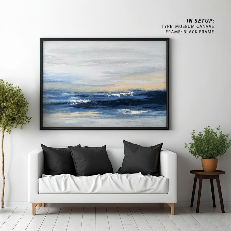 Harvest Reflections Canvas Wall Painting - Black Frame