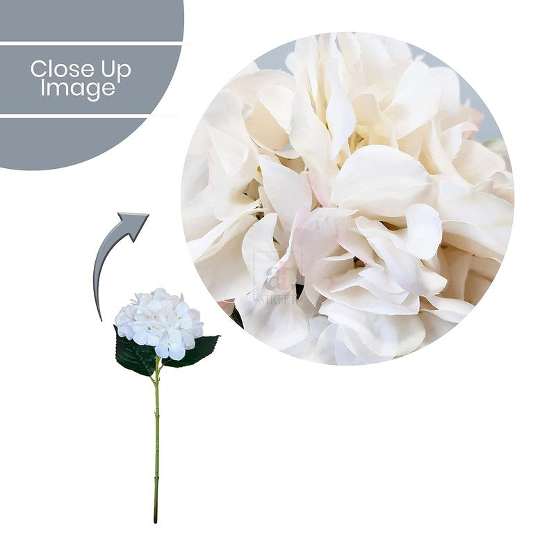 Blossom Hydrangia Artificial Flower - White media 6