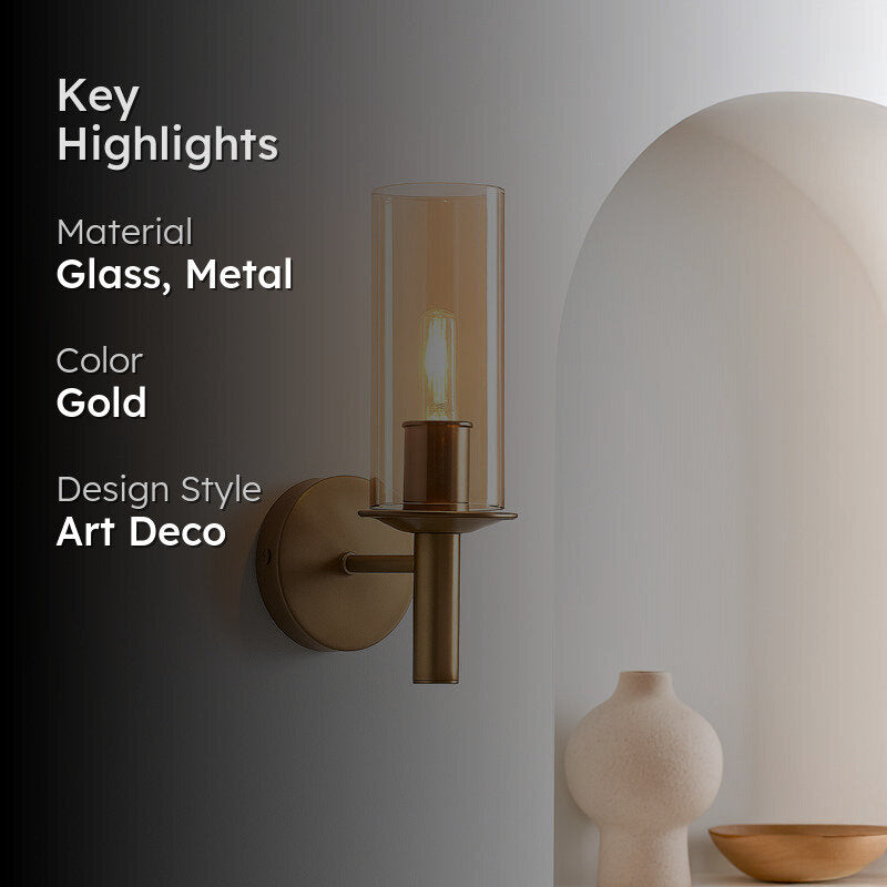 Arlado Glass & Metal Wall Lamp media 2