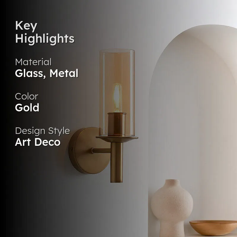 Arlado Glass & Metal Wall Lamp media 2