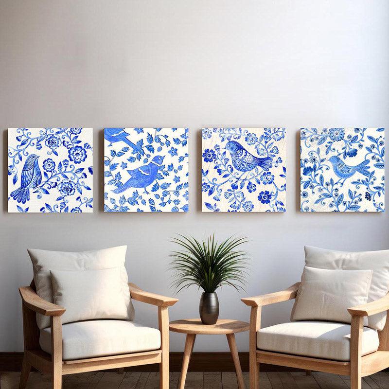 illiana Indigo Wall Art - Set of Four