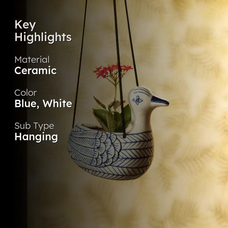 Indigo Chevron Duch Planter media 2